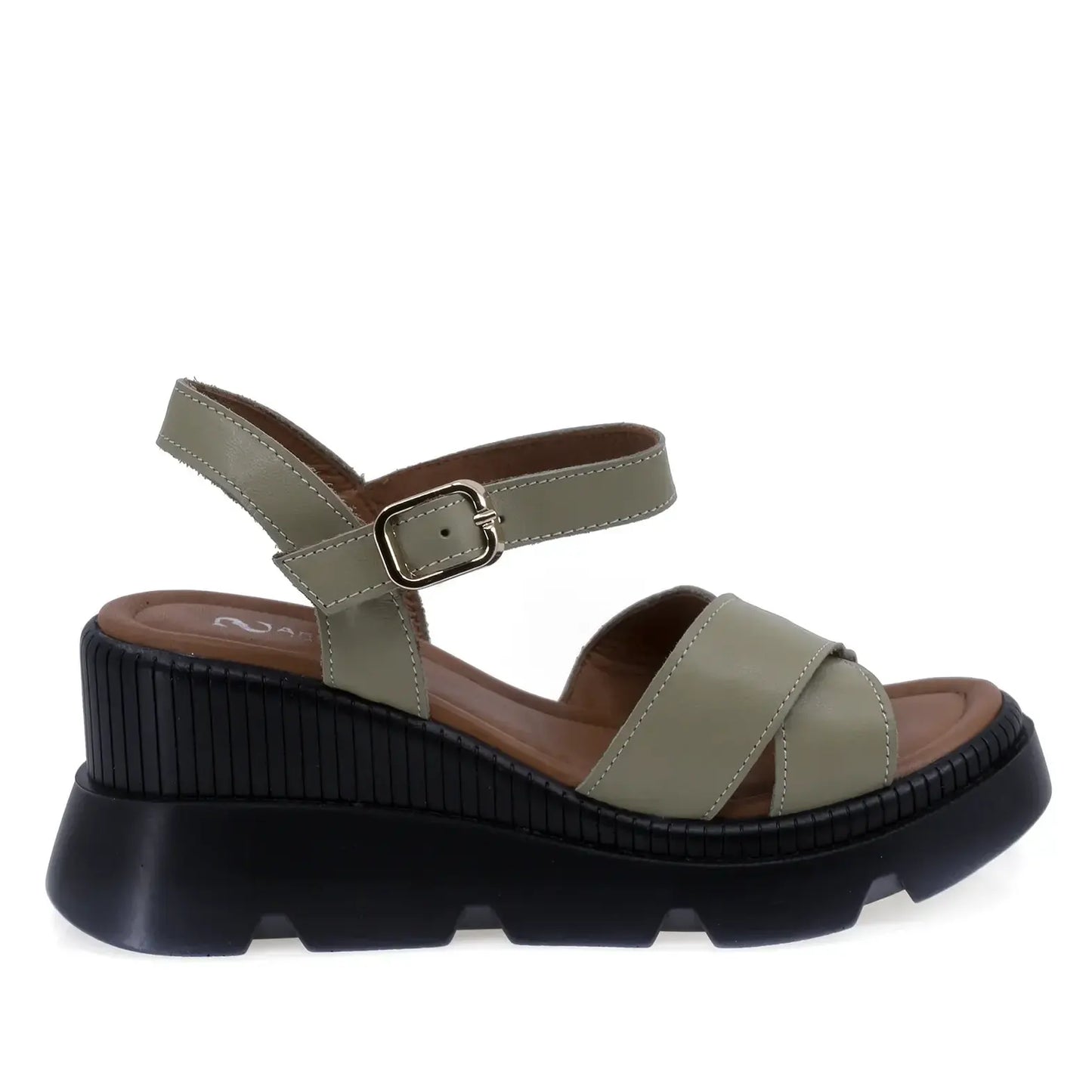 Sandale dama casual Anna Viotti D22-L1233 verde, vedere laterala dreapta, confortabile si usor de purtat zilnic
