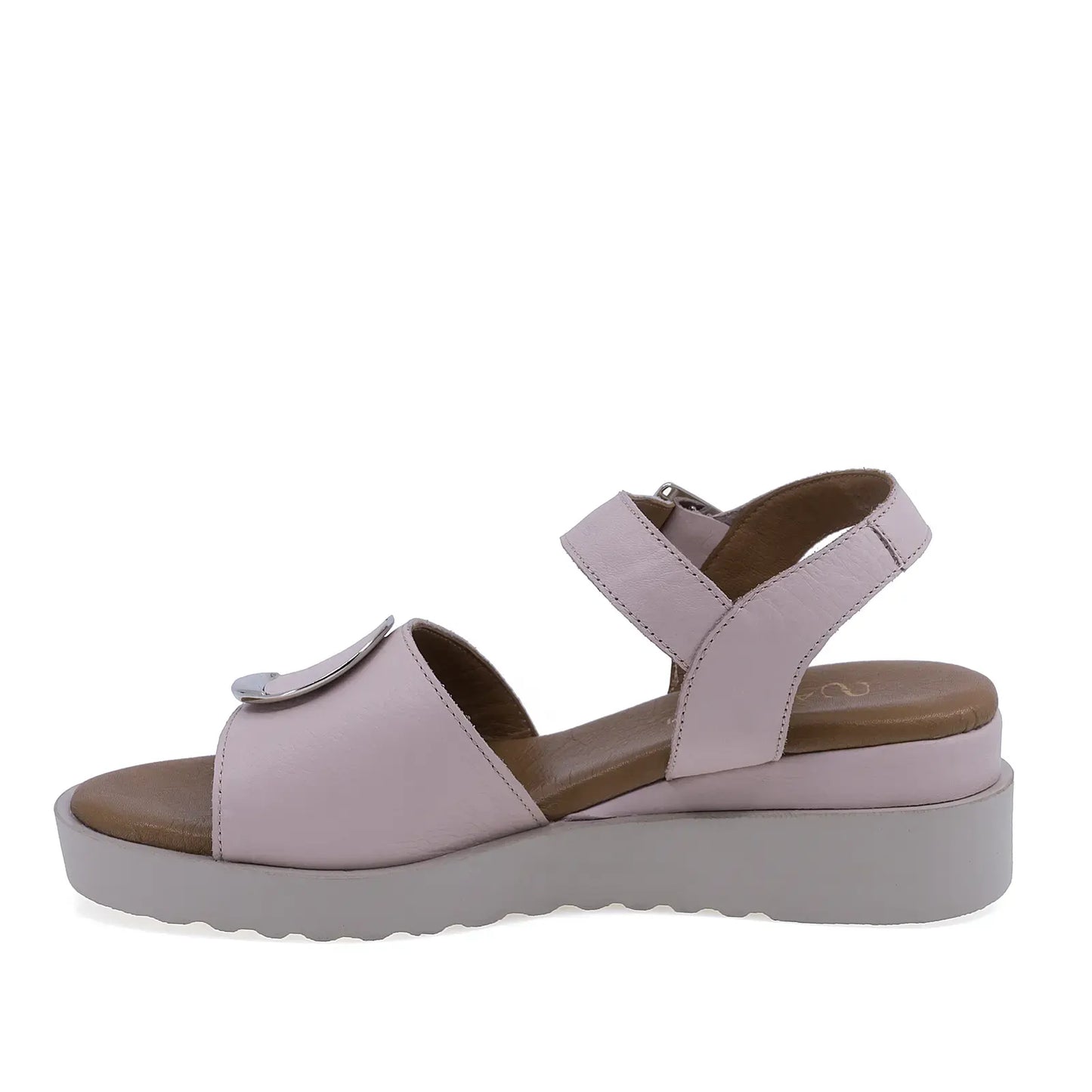 Sandale dama Anna Viotti D22-S361 pudra din piele naturala, design modern si talpa ortopedica usoara