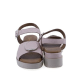 Sandale dama Anna Viotti D22-S361 pudra, platforma stabila de 5 cm si sustinere confortabila la mer