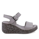 Sandale damă casual Anna Viotti D22-S490 gri, vedere laterală dreapta, cu platformă ergonomică și confort sporit