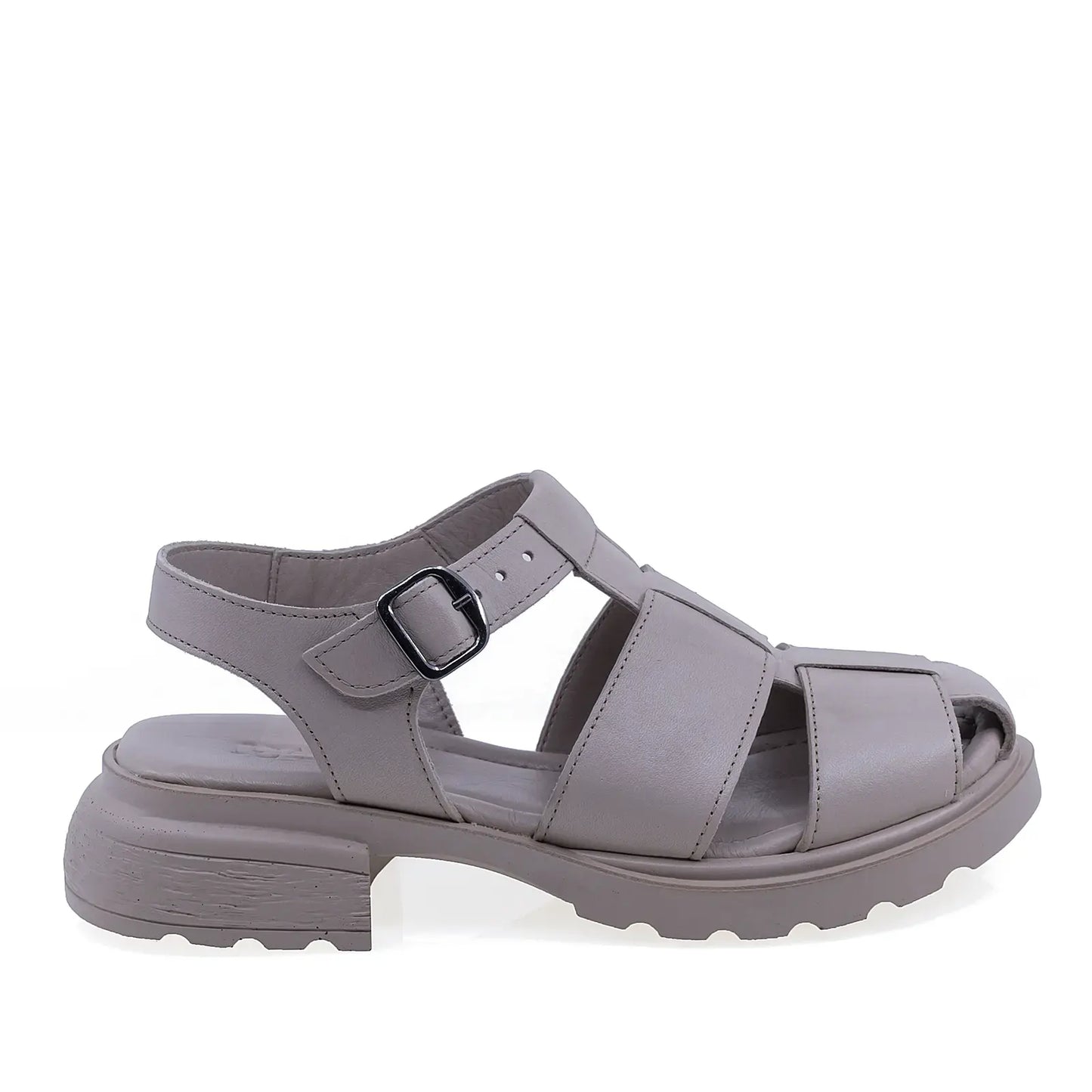 Sandale dama casual Anna Viotti D22-S494 gri, vedere laterala dreapta, cu talpa confortabila si design modern