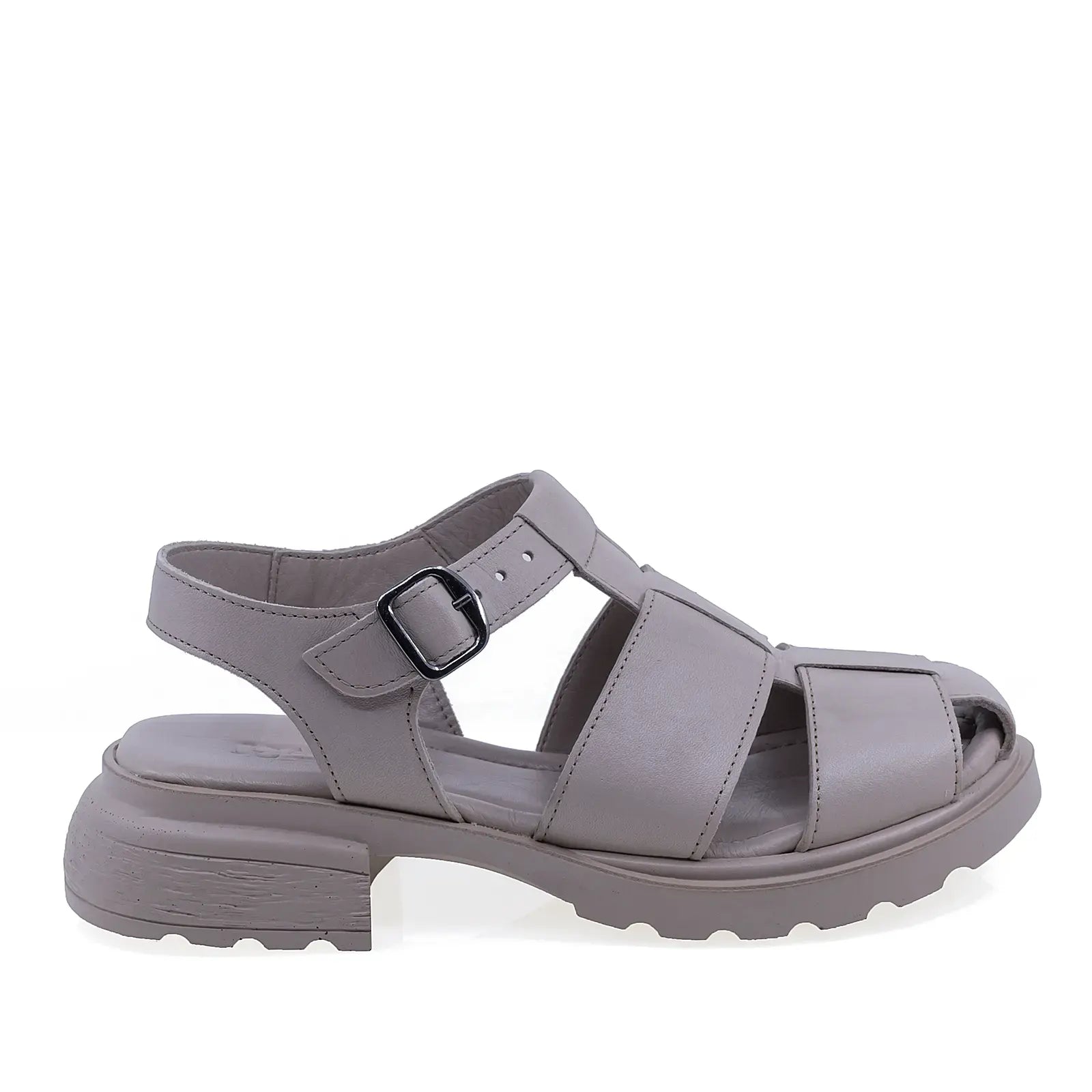 Sandale dama casual Anna Viotti D22-S494 gri, vedere laterala dreapta, cu talpa confortabila si design modern