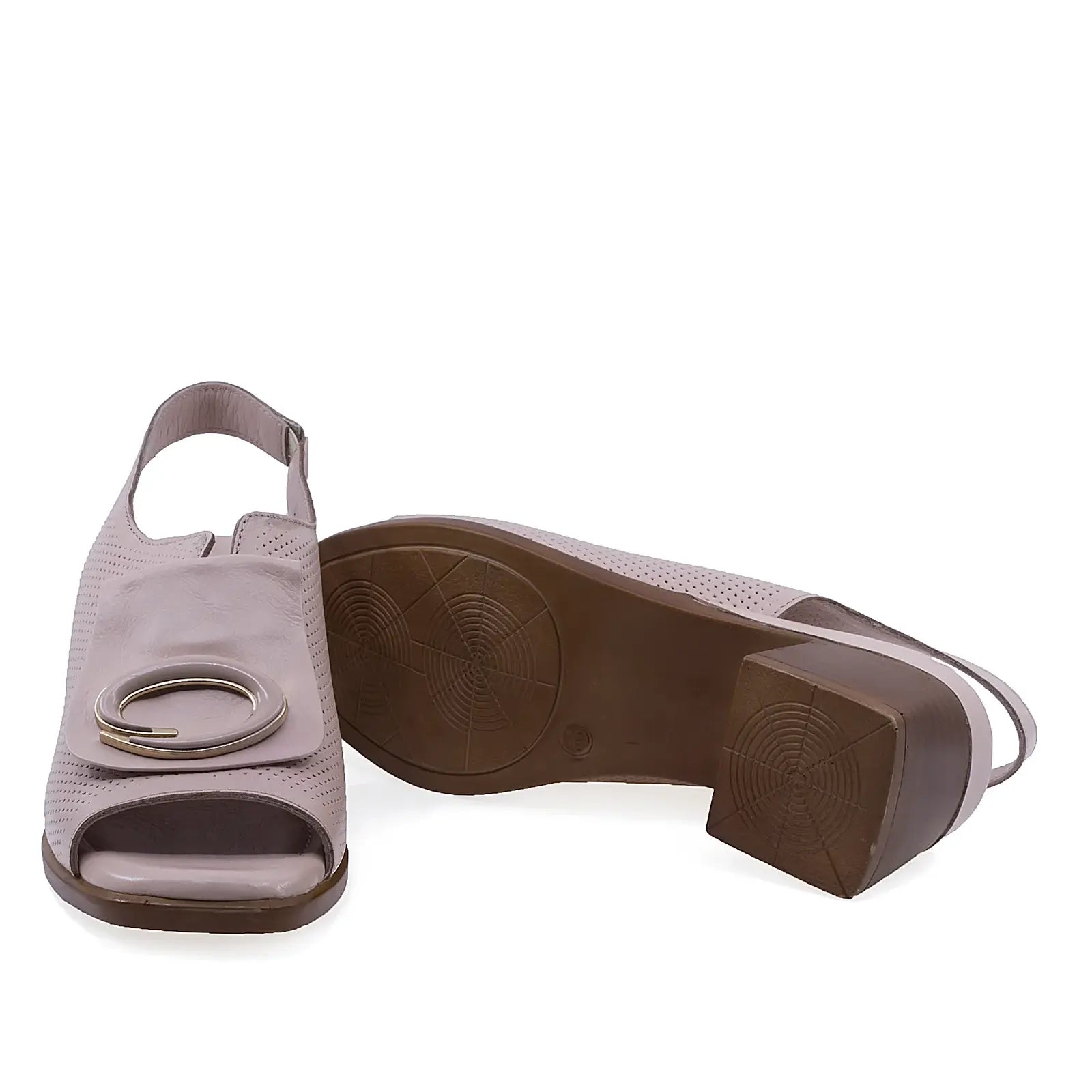 Sandale damă Anna Viotti D22-S502 cu talpă turnată îmbrăcată lateral și toc confortabil de 5 cm