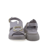 Sandale damă Anna Viotti D22-S639 gri, toc confortabil de 3,5 cm pentru stabilitate la mers