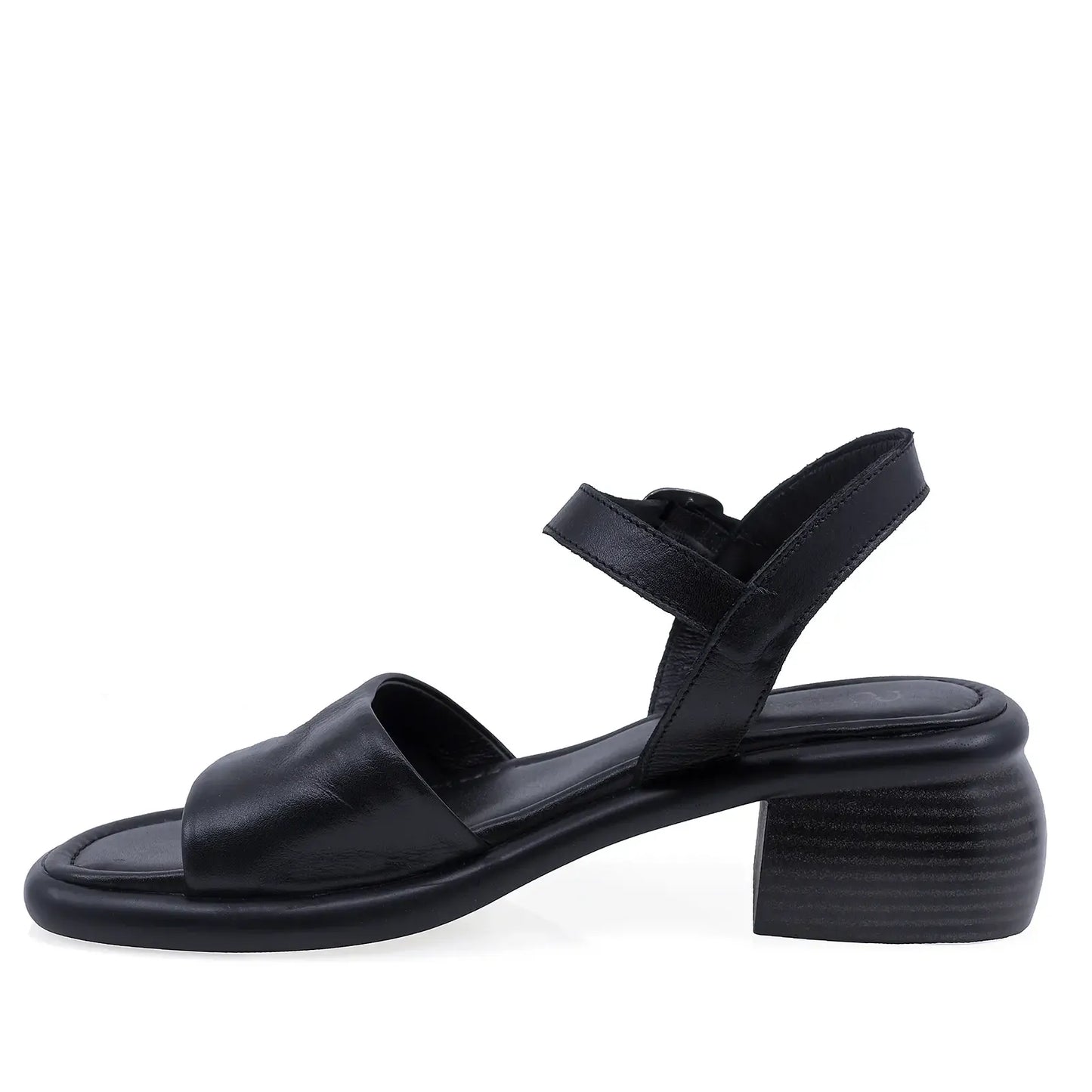 Sandale dama din piele naturala Anna Viotti D29-MORO80 negre, vedere laterala stanga
