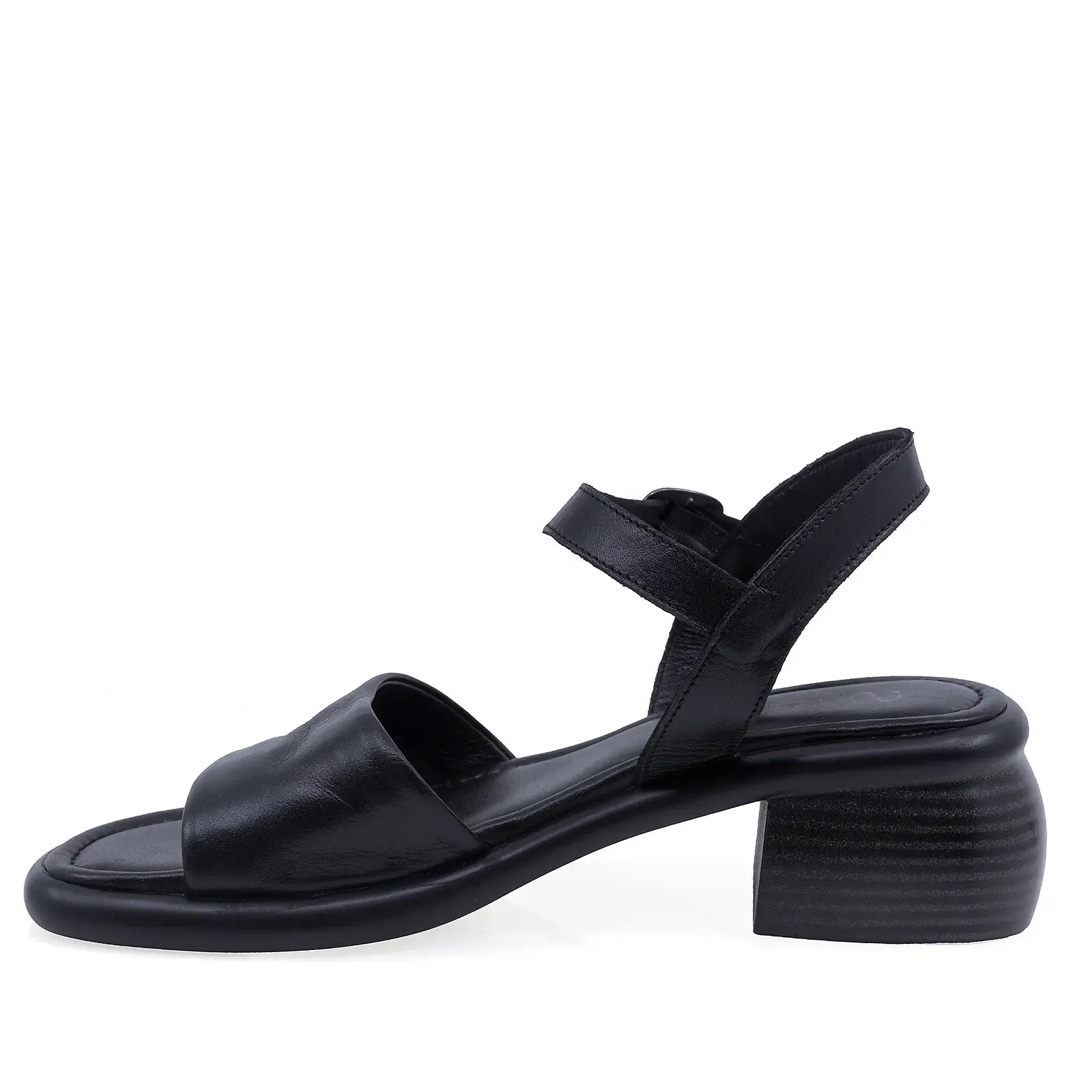 Sandale dama din piele naturala Anna Viotti D29-MORO80 negre, vedere laterala stanga
