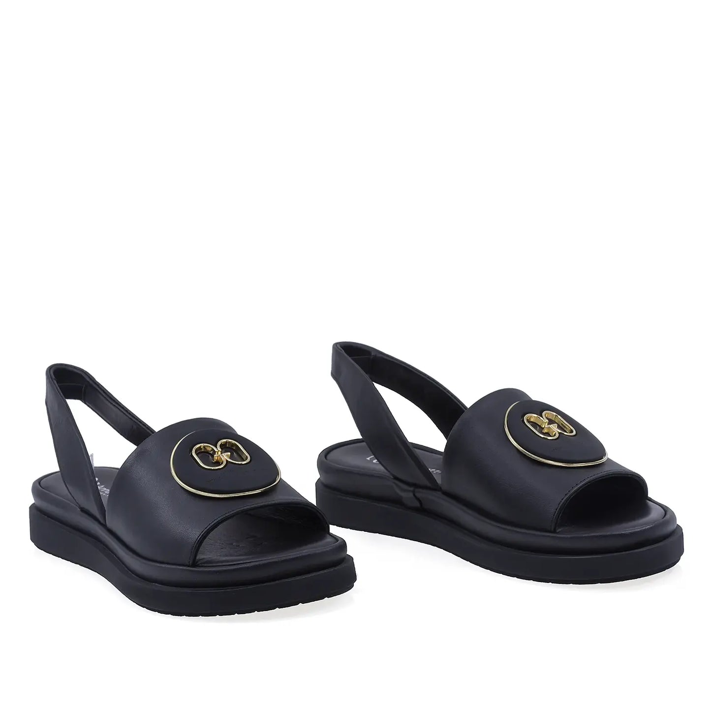 Sandale dama Anna Viotti D30-21 negre din piele naturala