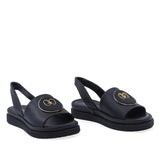 Sandale dama Anna Viotti D30-21 negre din piele naturala
