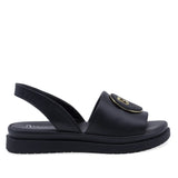 Vedere laterala dreapta a sandalelor Anna Viotti D30-21 negre