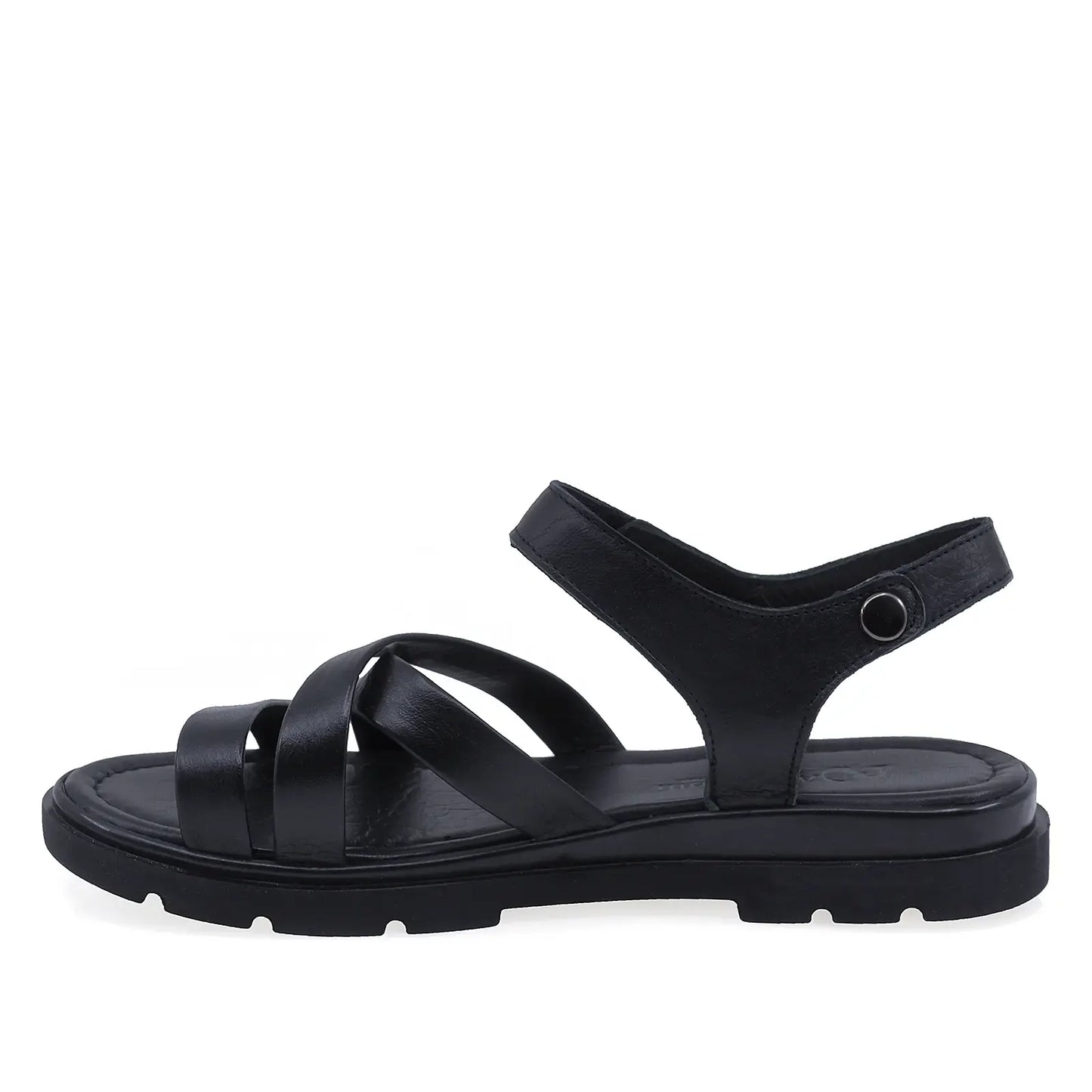 Sandale damă Anna Viotti D56-1184 din piele naturală neagră, vedere laterală stângă
