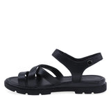 Sandale damă Anna Viotti D56-1184 din piele naturală neagră, vedere laterală stângă