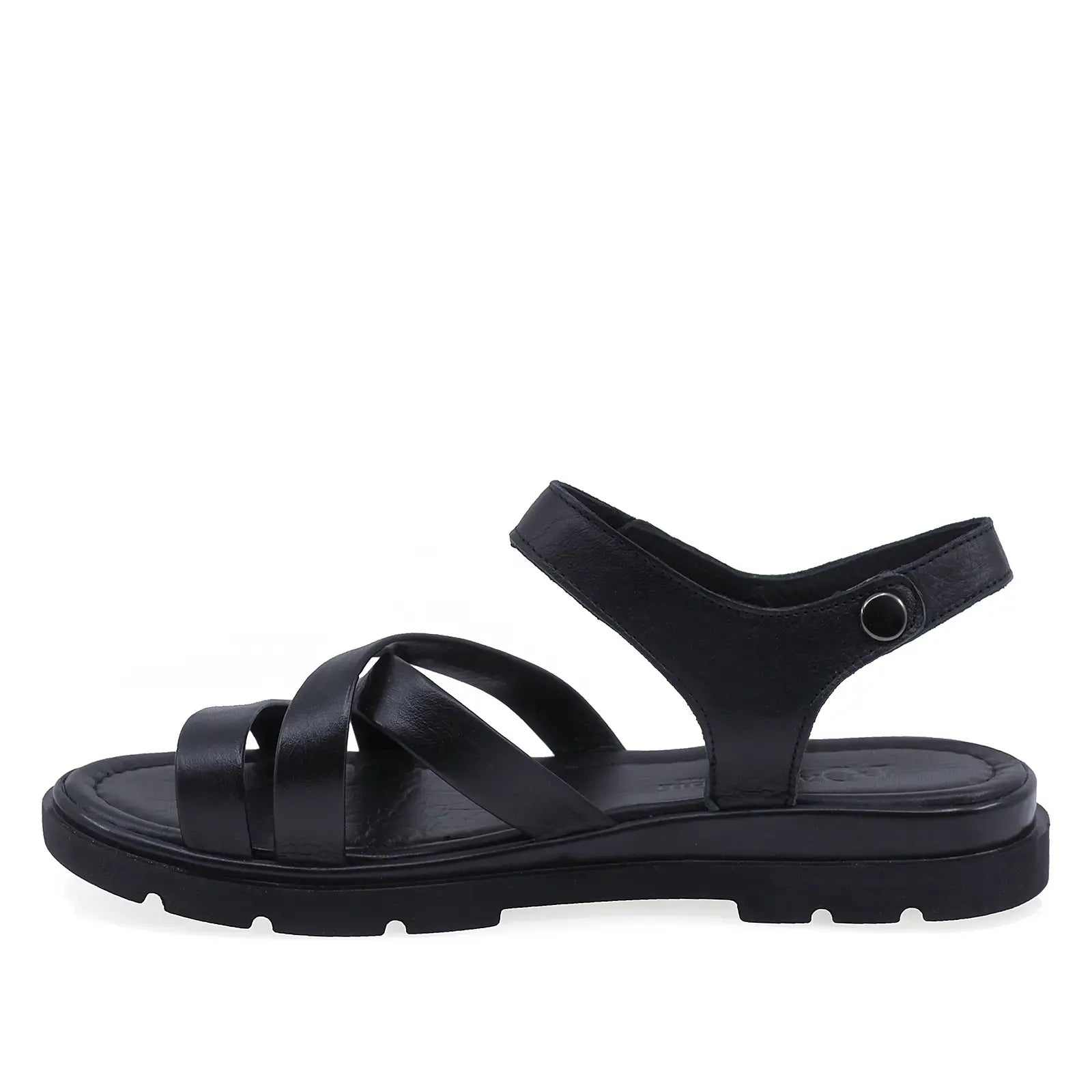Sandale damă Anna Viotti D56-1184 din piele naturală neagră, vedere laterală stângă