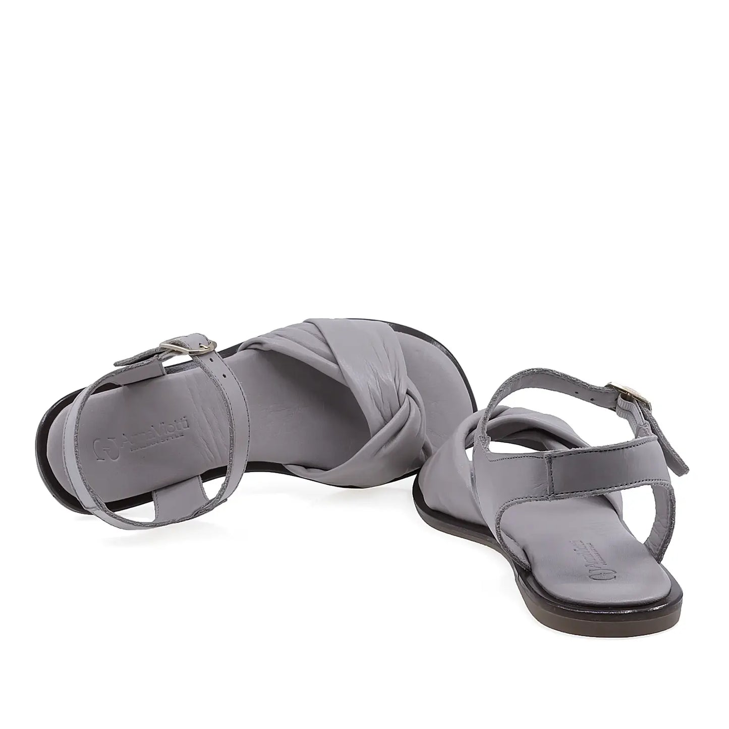 Sandale dama Anna Viotti D58-2304 cu interior din mesina naturala pentru confort si respirabilitate zilnica