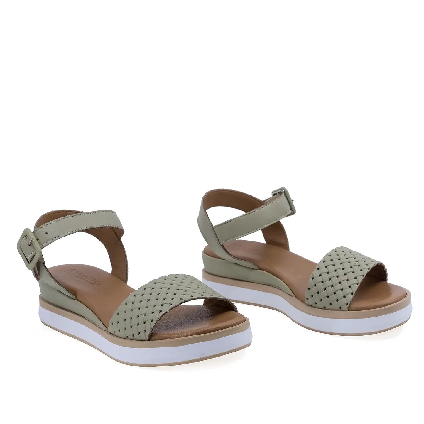 Sandale dama Anna Viotti D58-2524 verzi din piele naturala, cu platforma confortabila si design casual modern