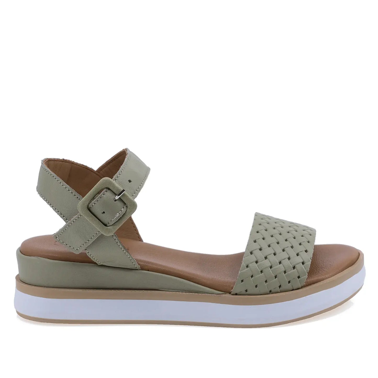 Sandale dama casual Anna Viotti D58-2524 verde, vedere laterala dreapta, confortabile si usor de purtat zilnic