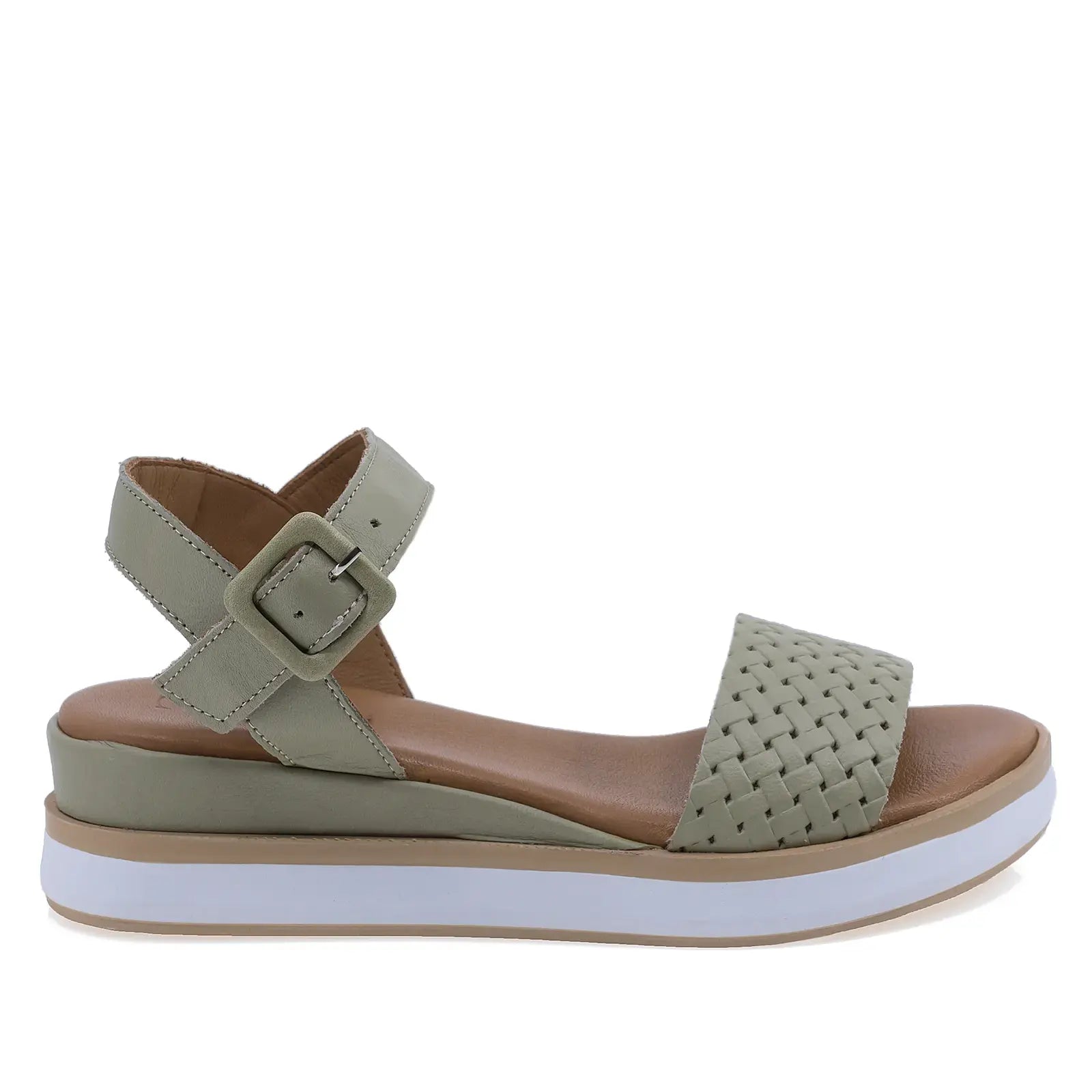 Sandale dama casual Anna Viotti D58-2524 verde, vedere laterala dreapta, confortabile si usor de purtat zilnic