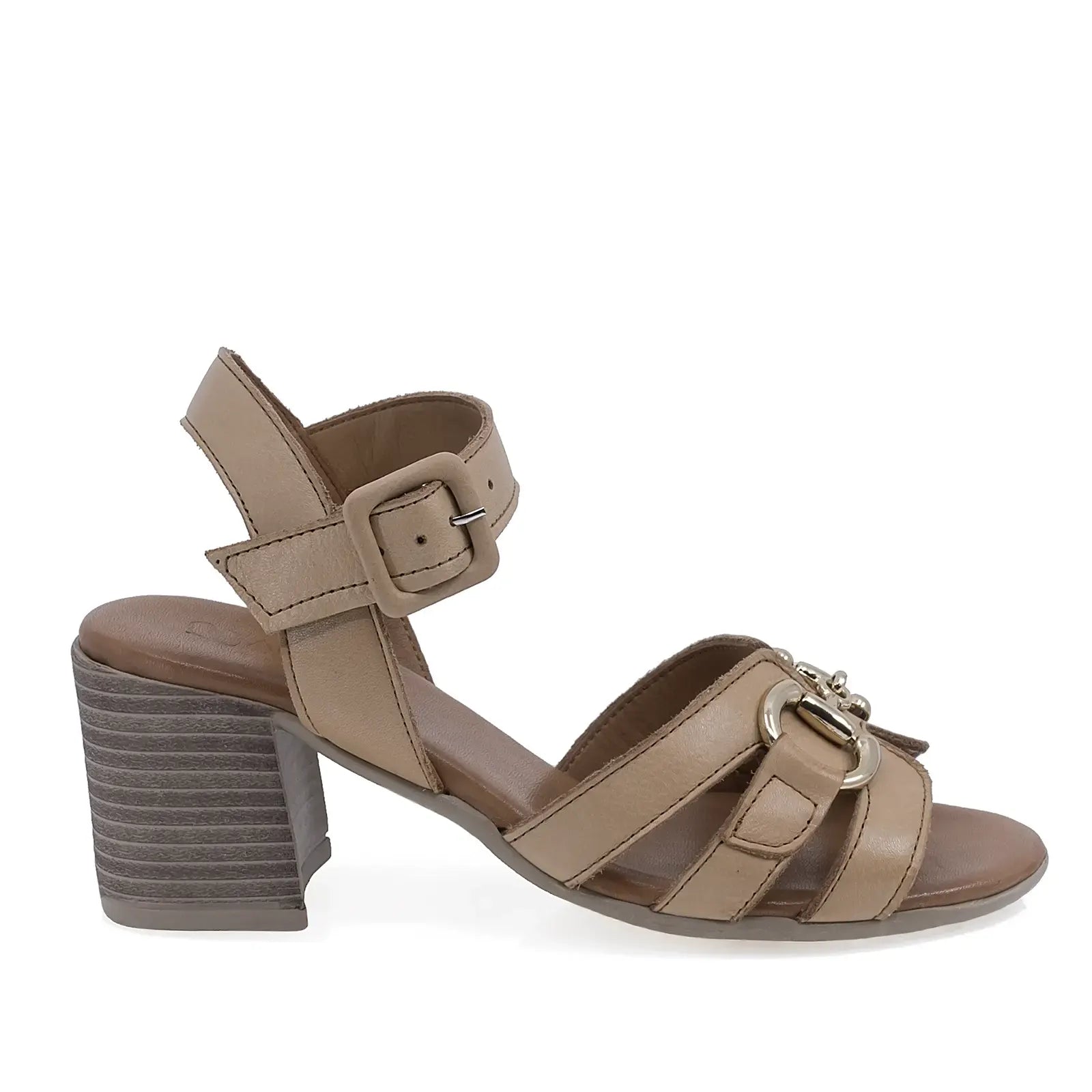Sandale dama Anna Viotti D58-3034 camel, vedere laterala dreapta, design modern si confortabil