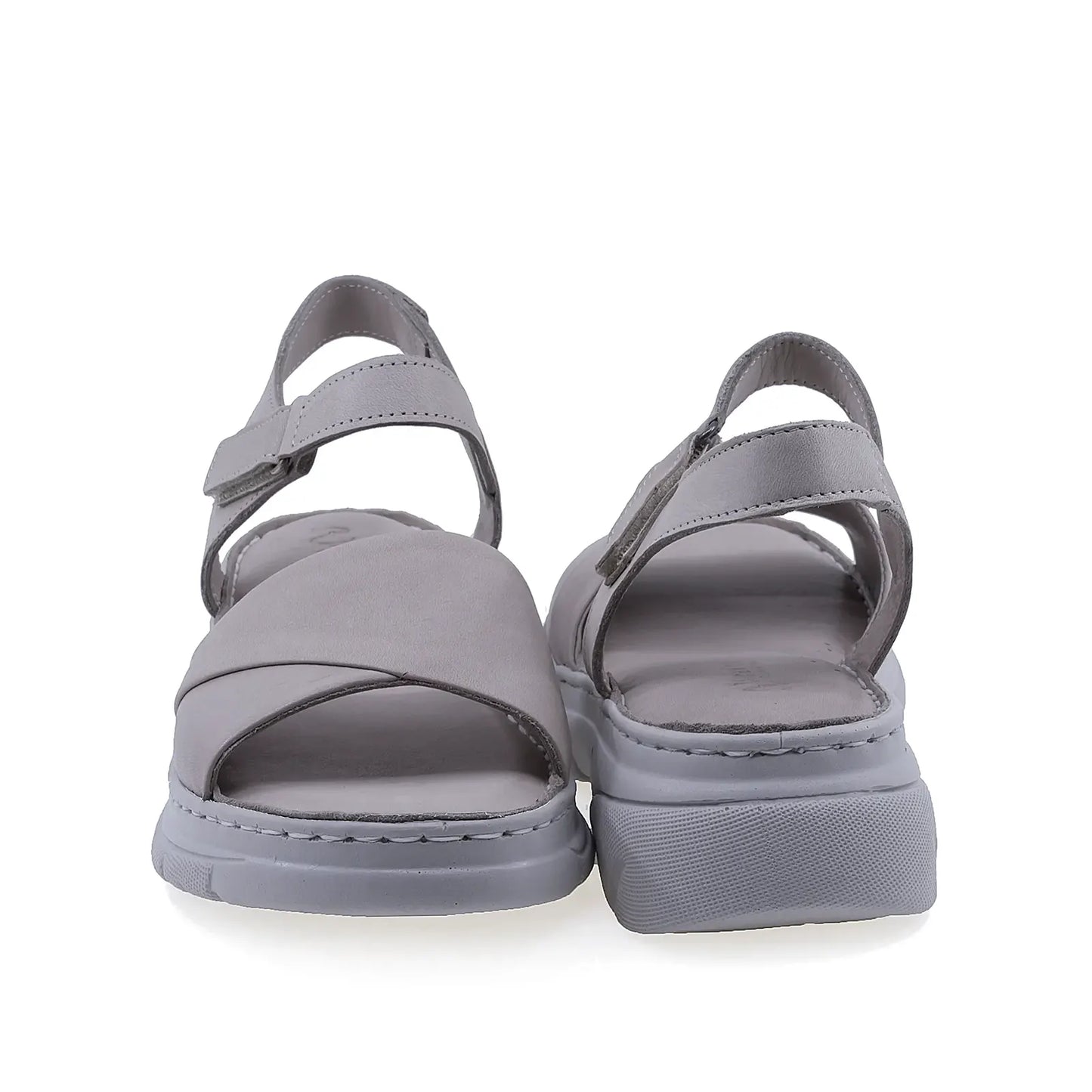 Sandale damă casual Anna Viotti D60-021 gri, cu platformă de 4,5 cm și susținere optimă pentru utilizare zilnică