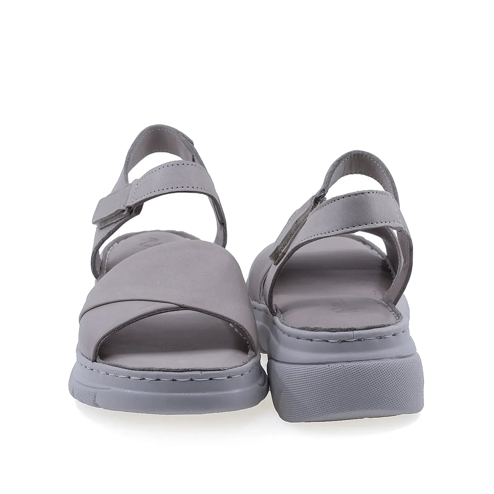 Sandale damă casual Anna Viotti D60-021 gri, cu platformă de 4,5 cm și susținere optimă pentru utilizare zilnică