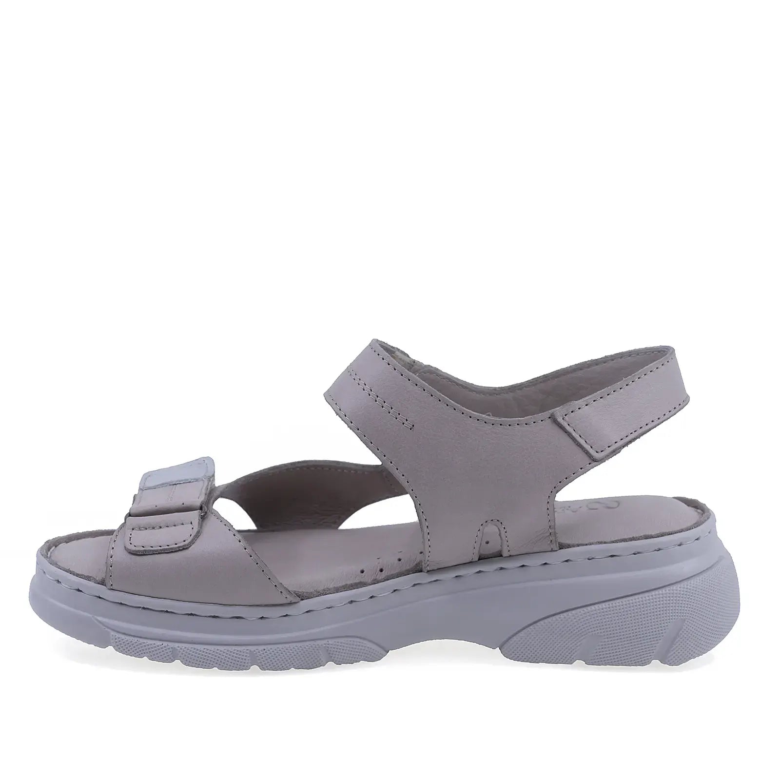 Sandale dama Anna Viotti D60-175 gri din piele naturala, model modern si comod pentru purtare zilnica