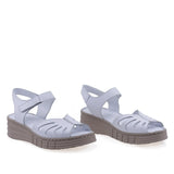 Sandale damă Anna Viotti D60-210 albe din piele naturală, cu talpă ortopedică și design casual confortabil