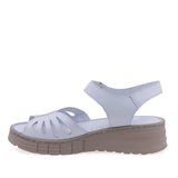 Sandale damă Anna Viotti D60-210 albe din piele naturală, cu design modern și susținere optimă la mers