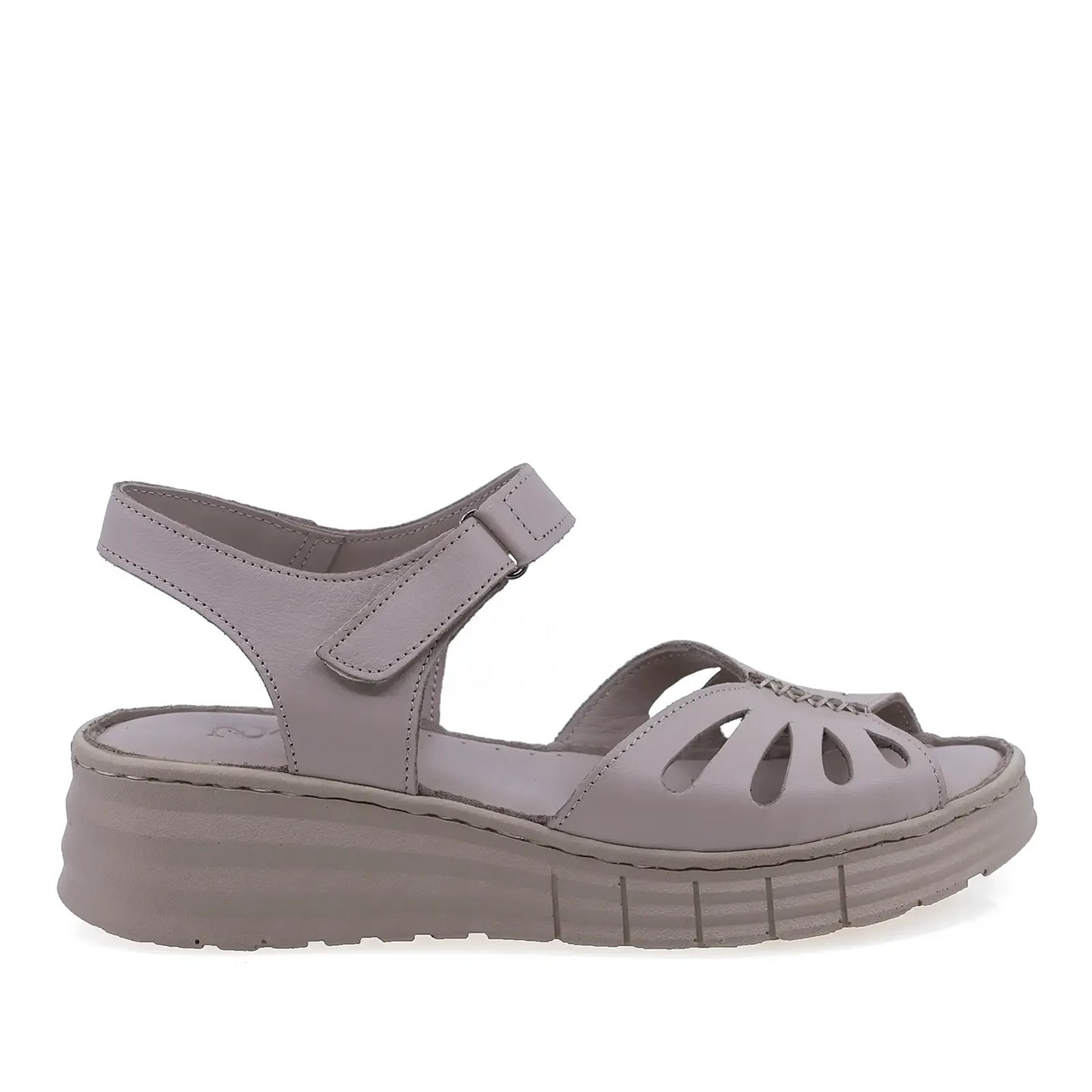 Sandale dama casual Anna Viotti D60-210 gri, vedere laterala dreapta, confortabile pentru purtare zilnica