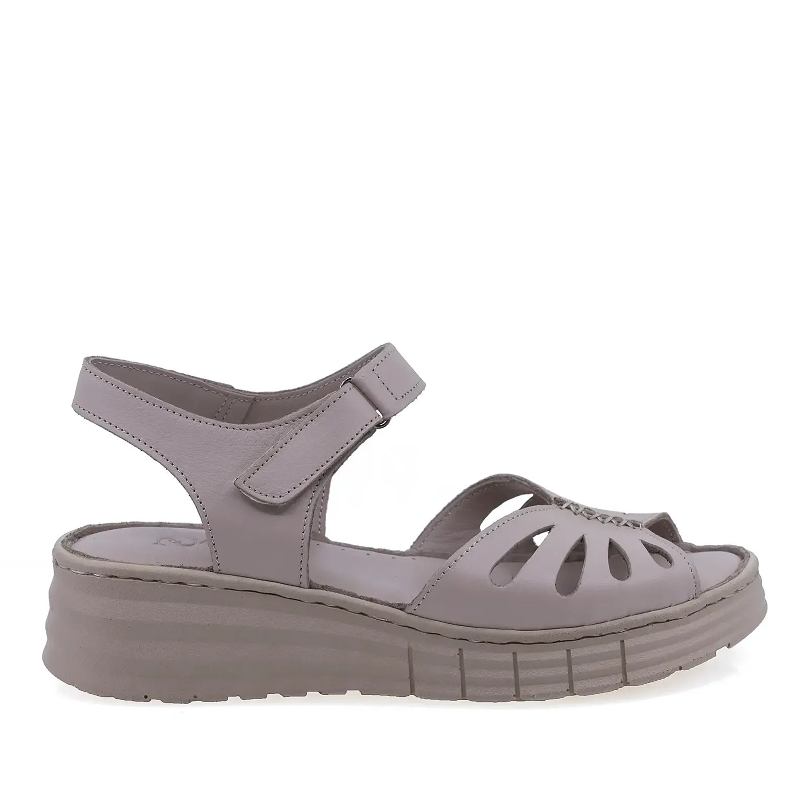 Sandale dama casual Anna Viotti D60-210 gri, vedere laterala dreapta, confortabile pentru purtare zilnica