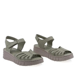 Sandale dama Anna Viotti D60-210 verzi din piele naturala, cu talpa ortopedica si design casual confort