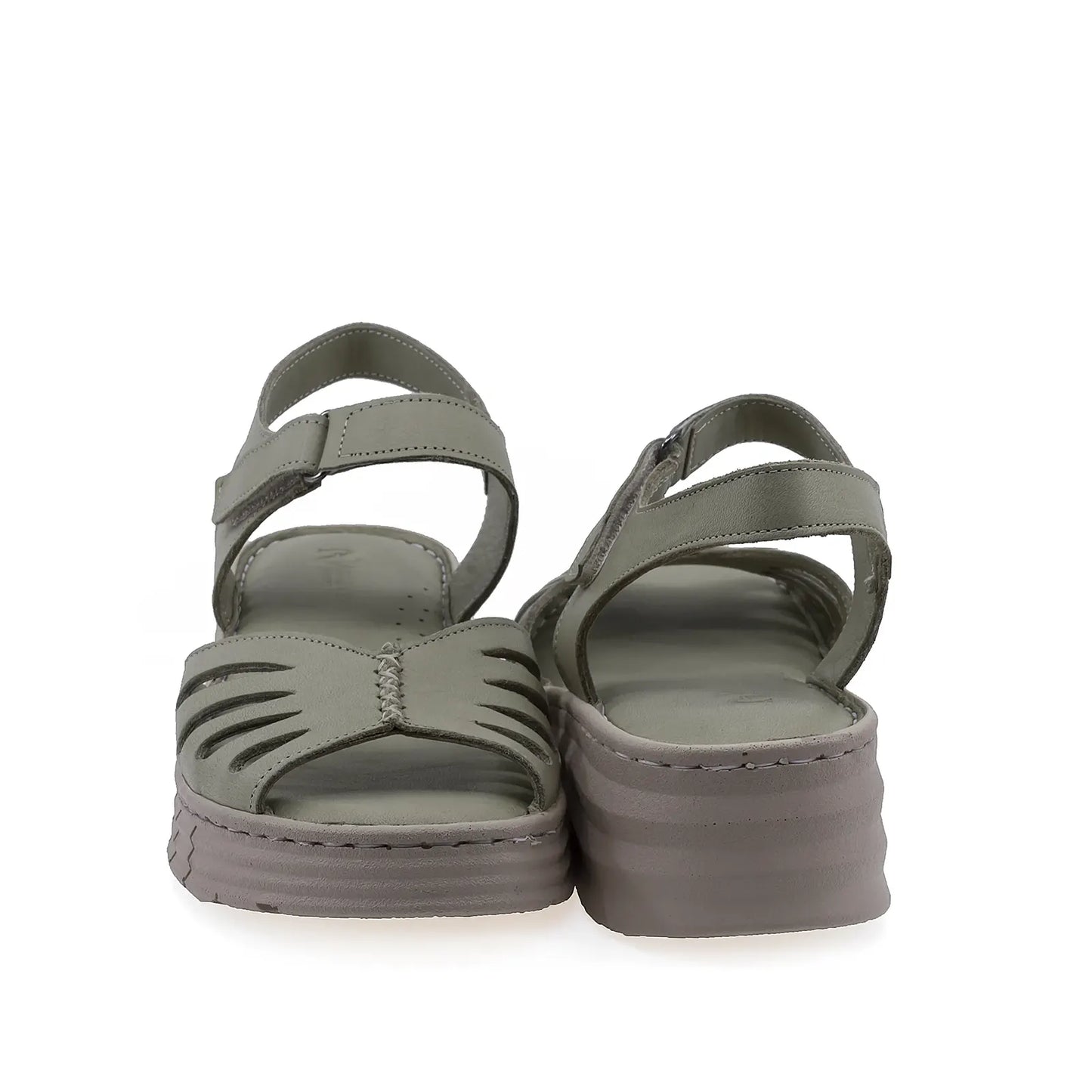 Sandale dama casual Anna Viotti D60-210 verzi, talpa ortopedica pentru stabilitate si confort