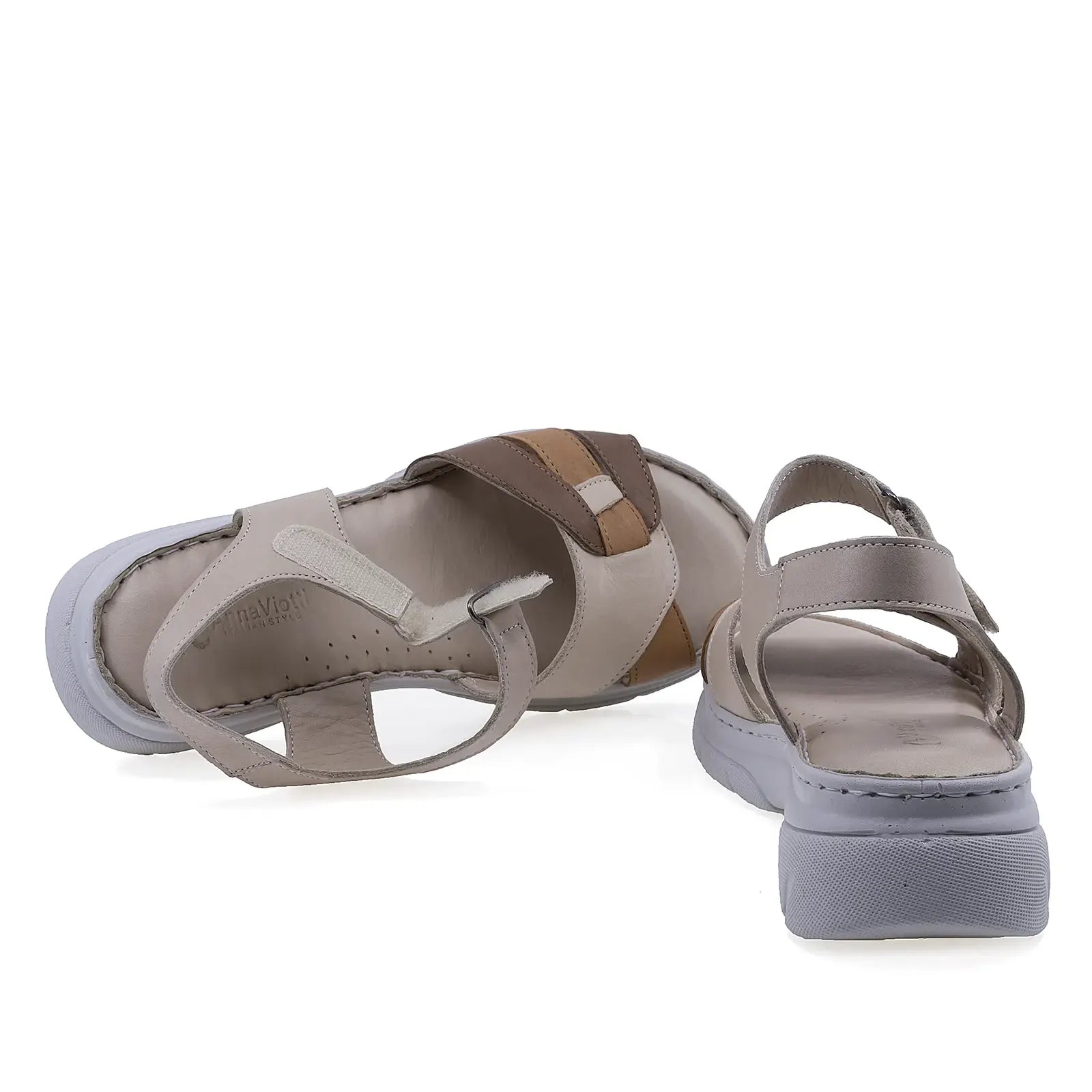 Sandale dama Anna Viotti D60-360 cu brant fusbet si interior respirabil din mesina naturala