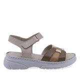 Sandale dama casual Anna Viotti D60-360 bej multi, vedere laterala dreapta, confortabile si moderne