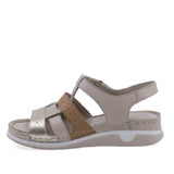 Sandale dama Anna Viotti D60-M029 din piele naturala bej coniac, design modern si confort sporit la mers