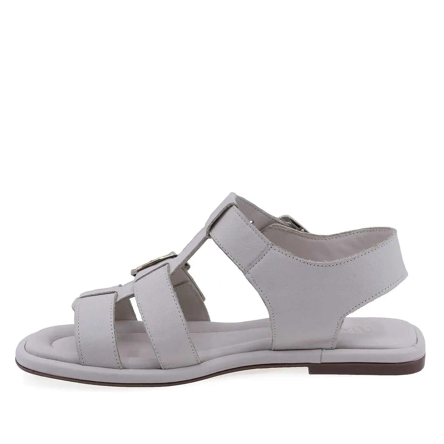 Sandale casual dama Anna Viotti D75-29626 crem din piele naturala