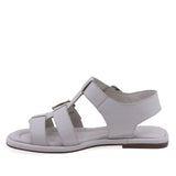 Sandale casual dama Anna Viotti D75-29626 crem din piele naturala