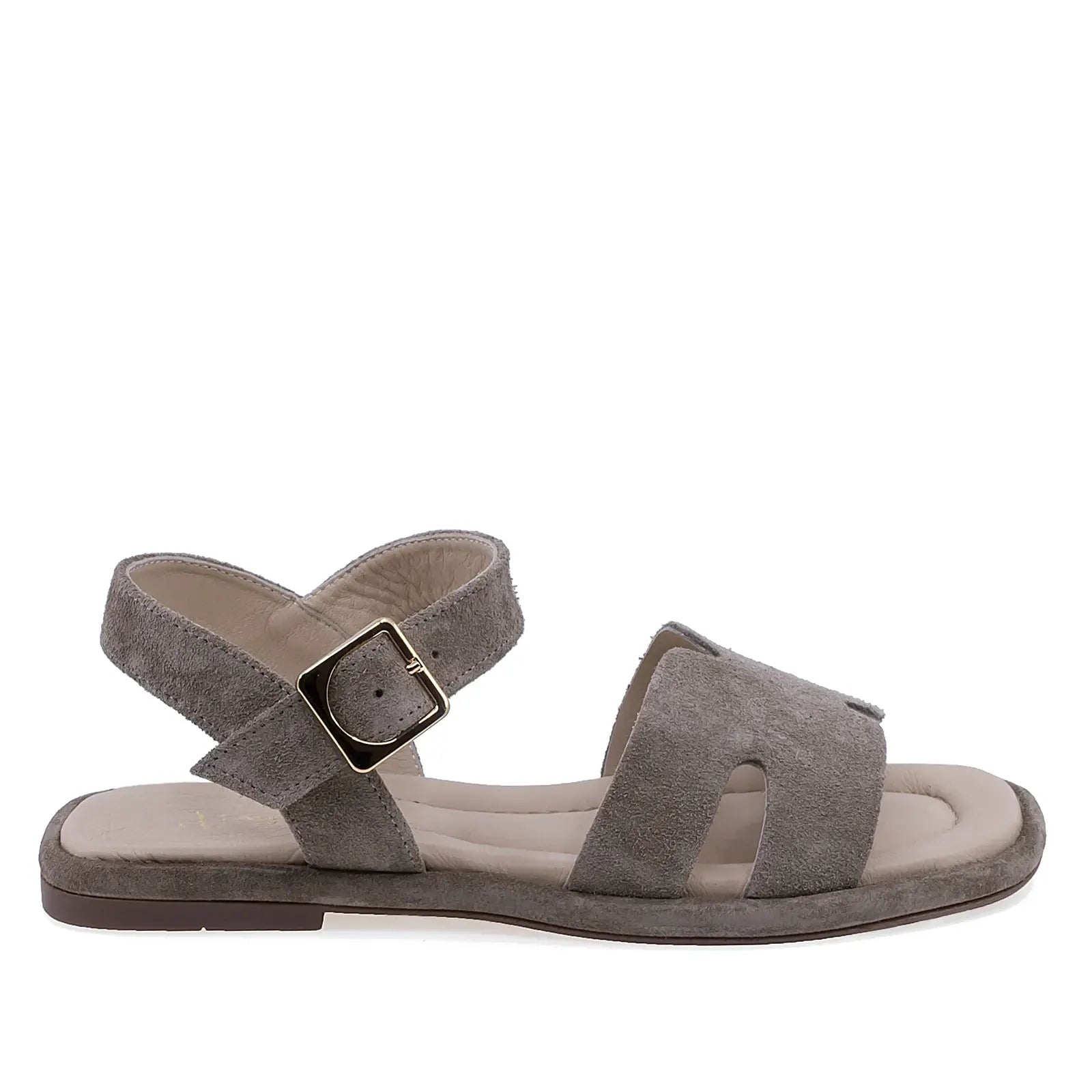 Sandale damă casual Anna Viotti D75-29633 gri, vedere laterală dreapta, talpă flexibilă și confortabilă