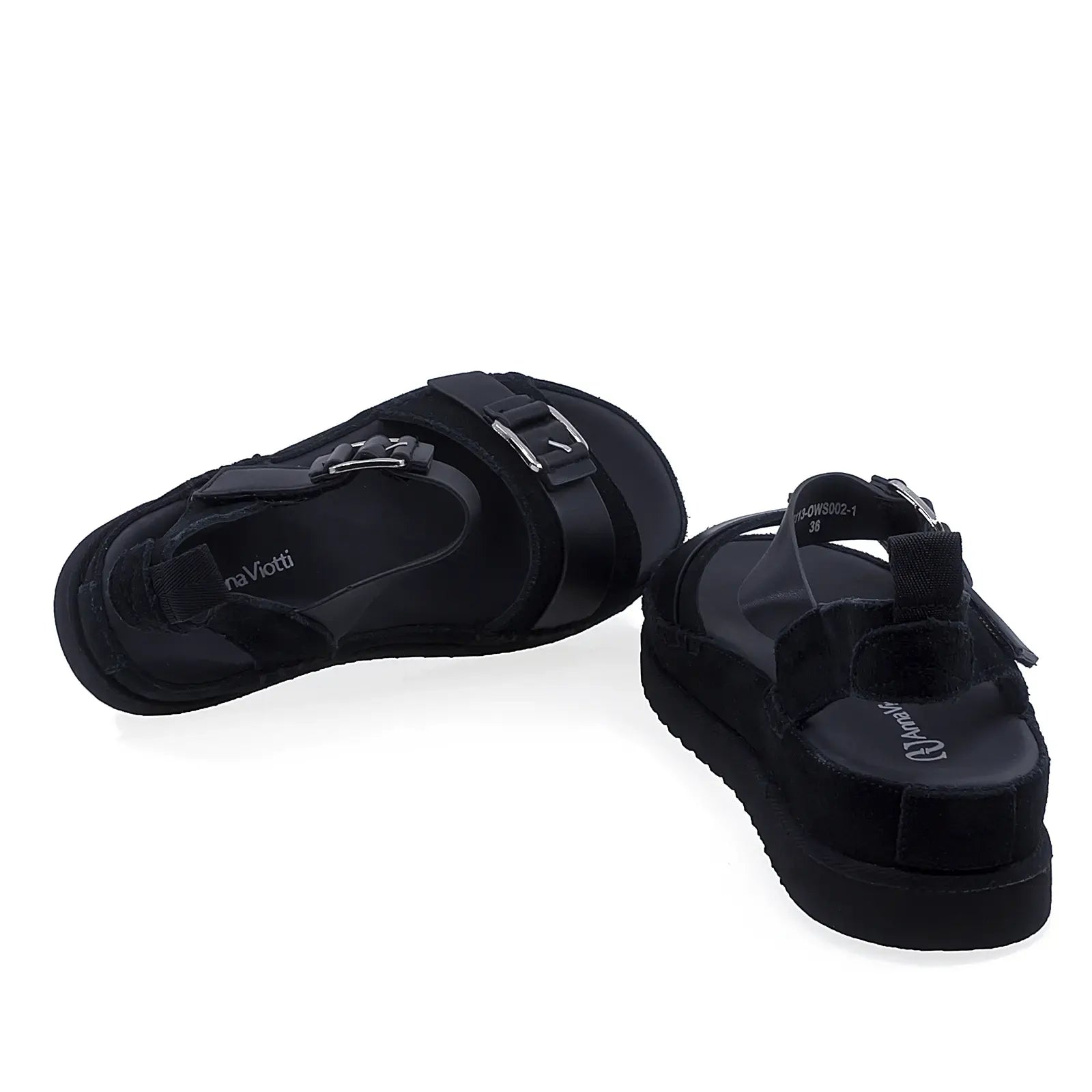 Sandale dama Anna Viotti D113-OWS002-1 interior din mesina naturala confort ridicat pentru purtare zilnica