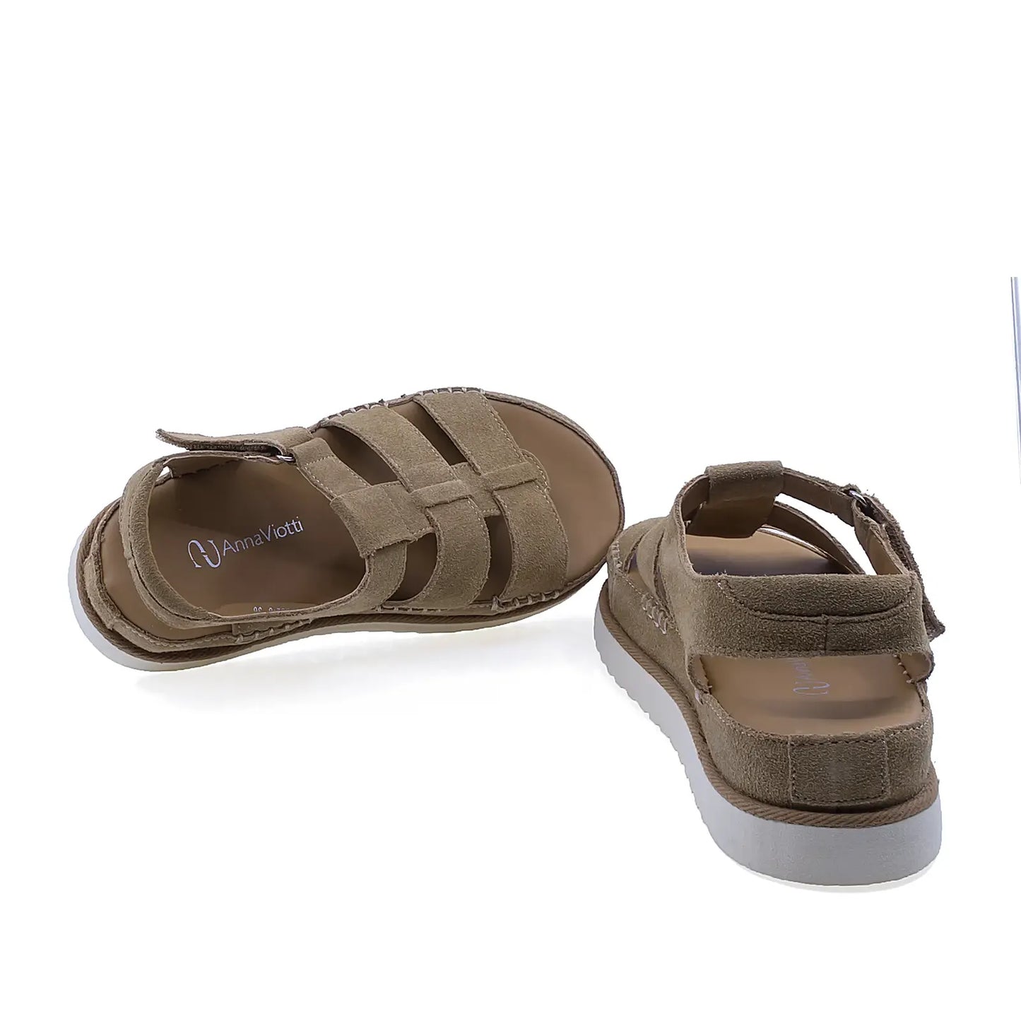 Sandale dama Anna Viotti D113-OWS002-8 interior din mesina naturala confort ridicat pentru purtare zilnica