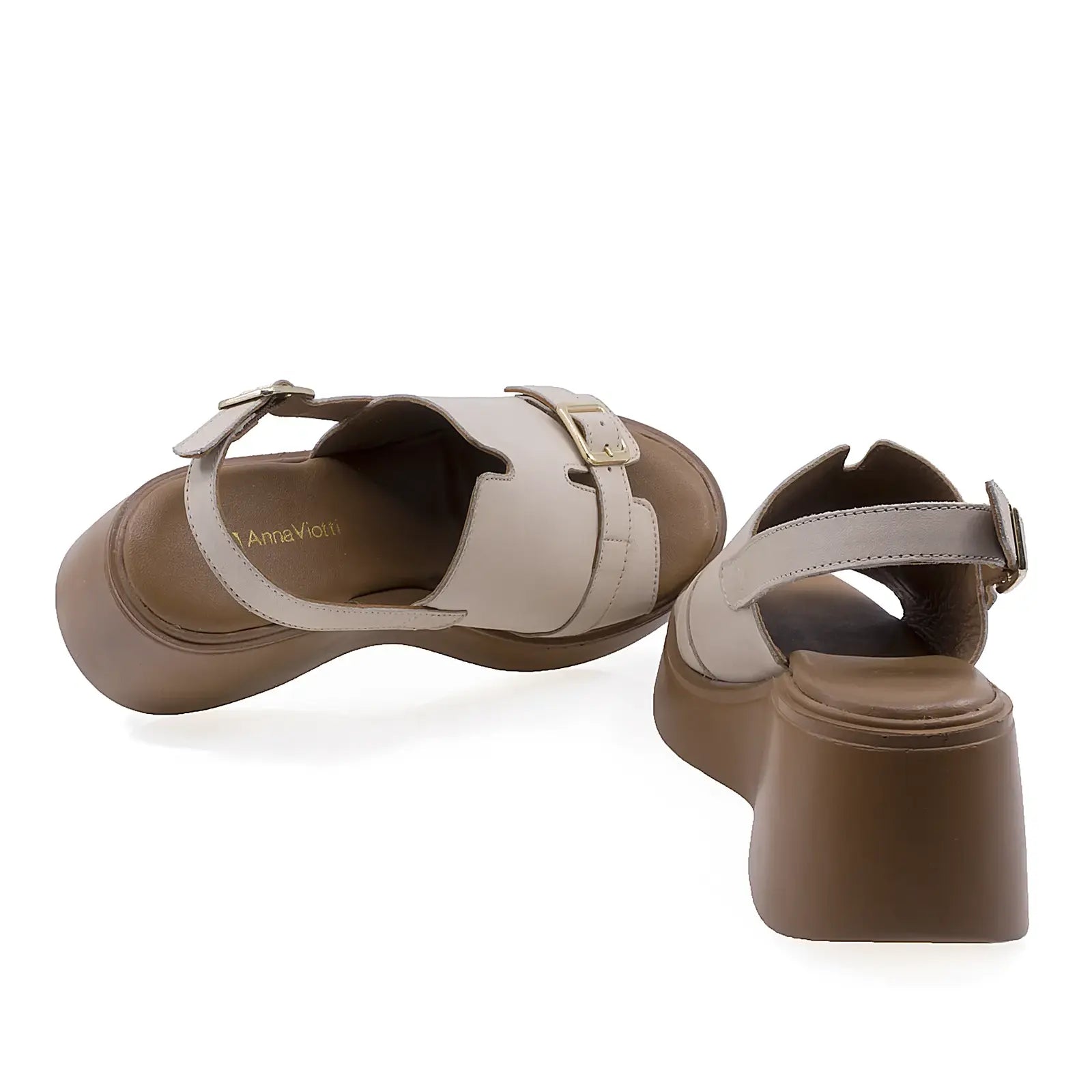 Sandale dama Anna Viotti D202-82377 interior din mesina naturala confort ridicat pentru purtare zilnica