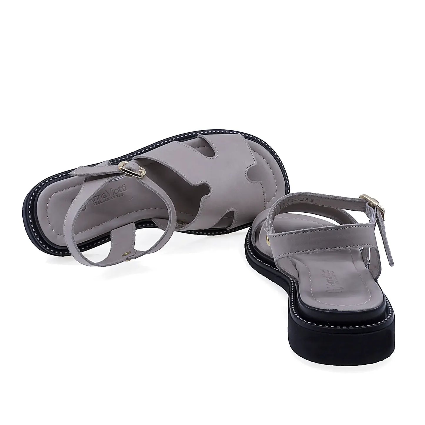 Sandale dama Anna Viotti D50-1813 interior din mesina naturala confort ridicat pentru purtare zilnica