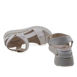 Sandale dama Anna Viotti D106-RD909-B39 brant acoperit cu mesina naturala confort ridicat