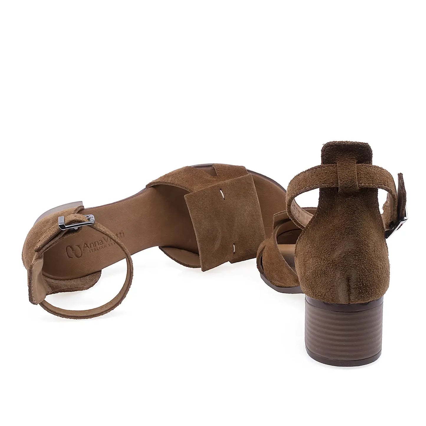 Sandale dama Anna Viotti D19-693 cu brant din mesina naturala pentru confort ridicat
