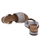 Sandale dama Anna Viotti D45-2653 brant acoperit cu mesina naturala confort ridicat