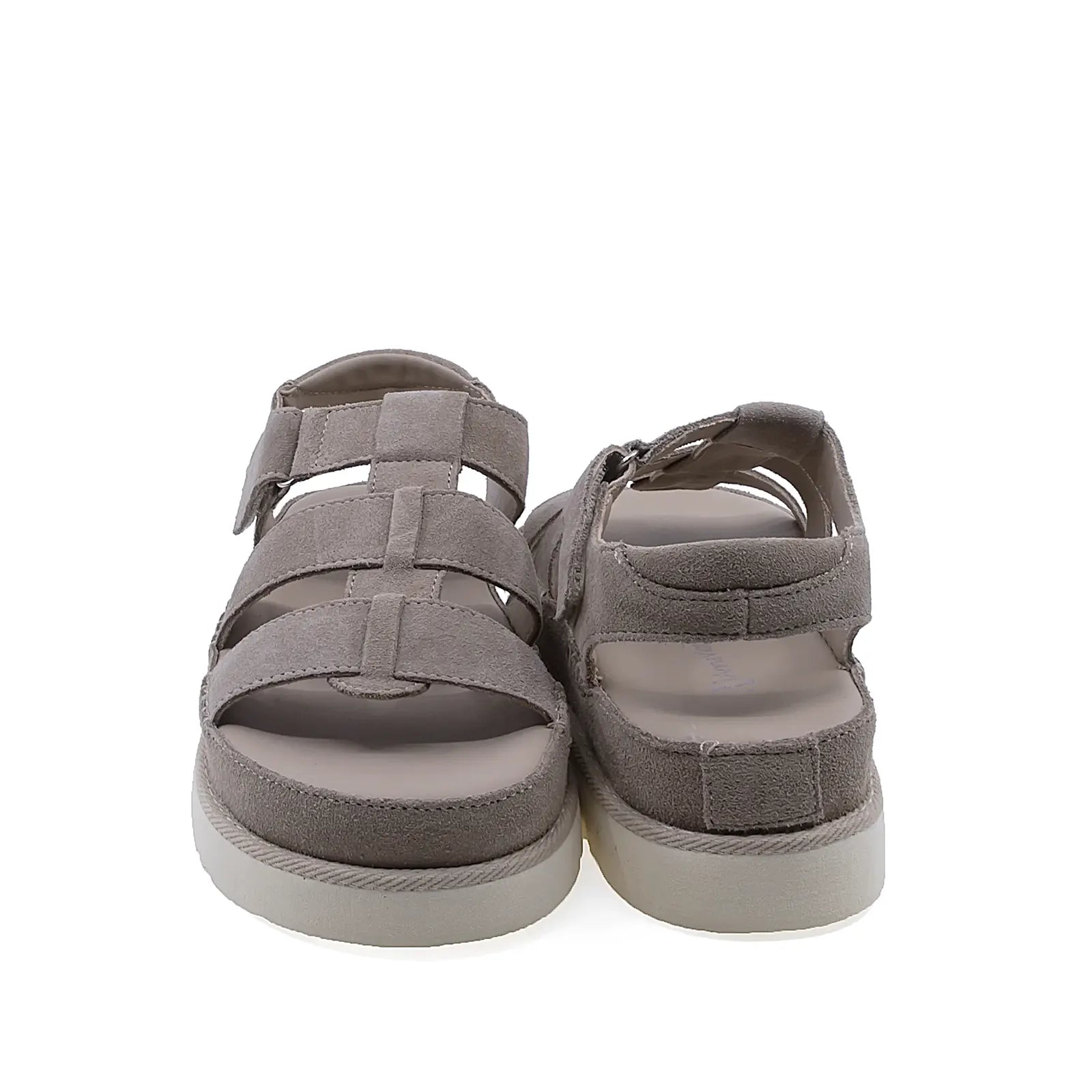 Sandale dama casual Anna Viotti D113-OWS002-8 vedere spate piele intoarsa bej design modern