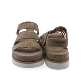 Sandale dama casual Anna Viotti D113-OWS002-8 vedere spate piele intoarsa camel design modern