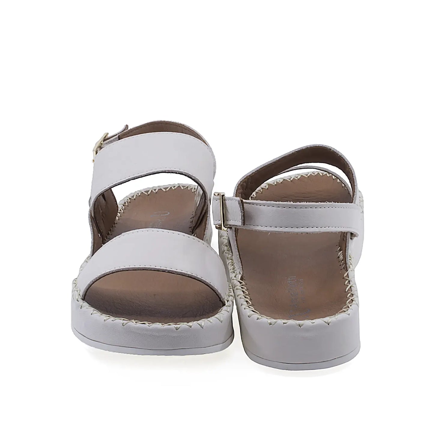 Sandale dama casual Anna Viotti D27-01102 vedere spate piele naturala crem design modern