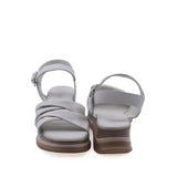 Sandale dama casual Anna Viotti vedere spate piele naturala crem design ergonomic
