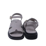 Sandale dama casual Anna Viotti D50-1813 vedere spate piele naturala gri design elegant