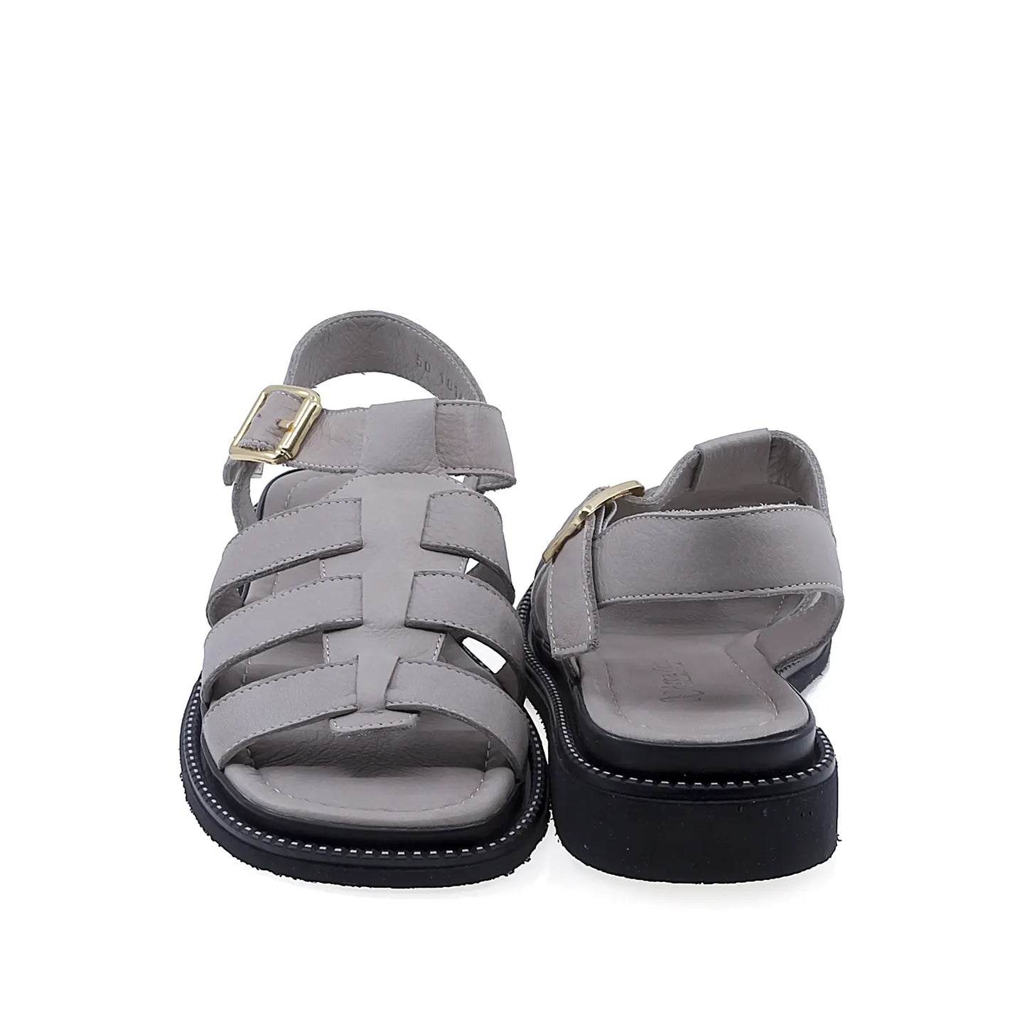Sandale dama casual Anna Viotti D50-1814 vedere spate piele naturala gri design elegant