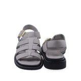 Sandale dama casual Anna Viotti D50-1814 vedere spate piele naturala gri design elegant